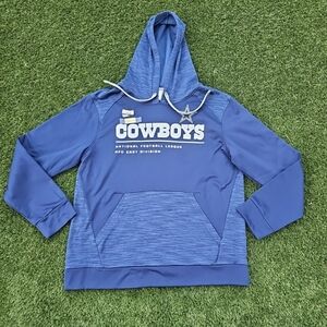 NFL Dallas Cowboys Blue Hoodie Pullover Sweatshirt Adult Large New Without Tags